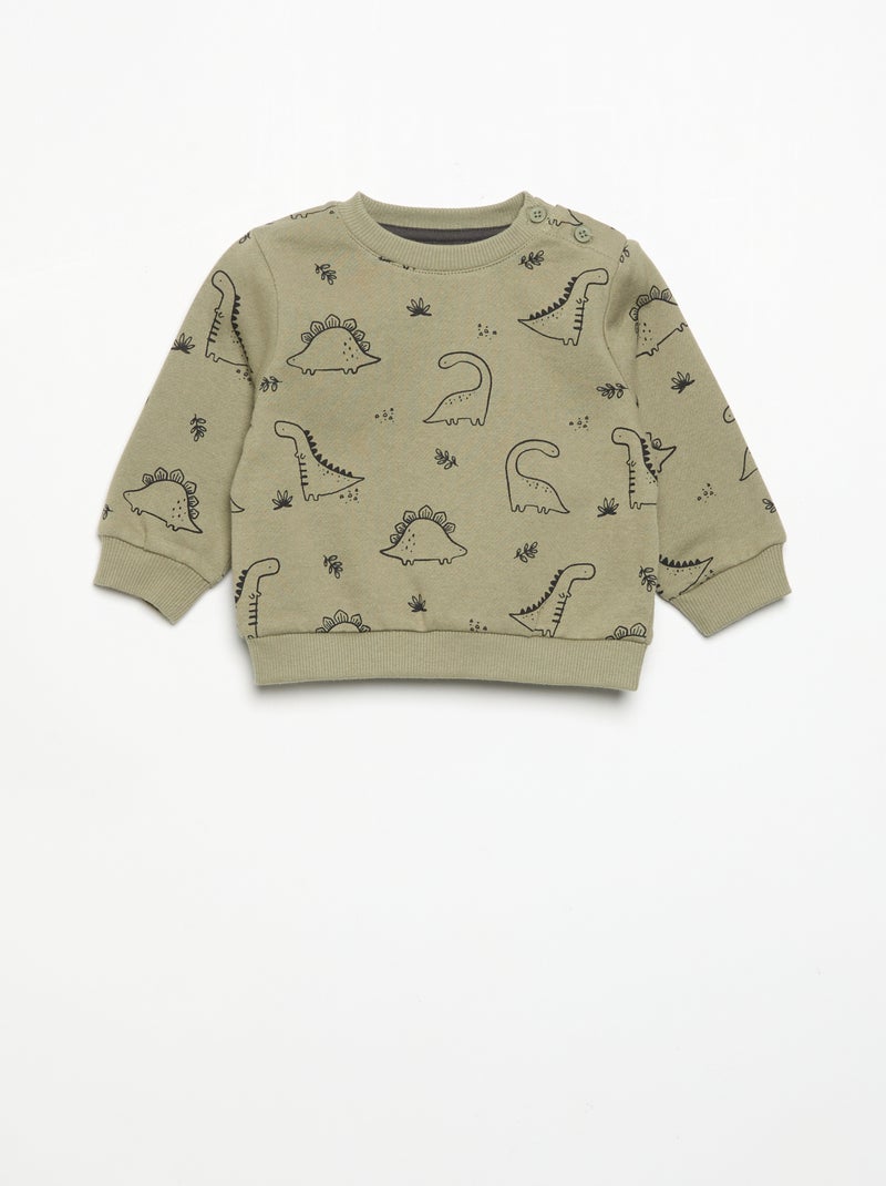 Conjunto de 2 peças  sweatshirt  + calças Caqui - Kiabi