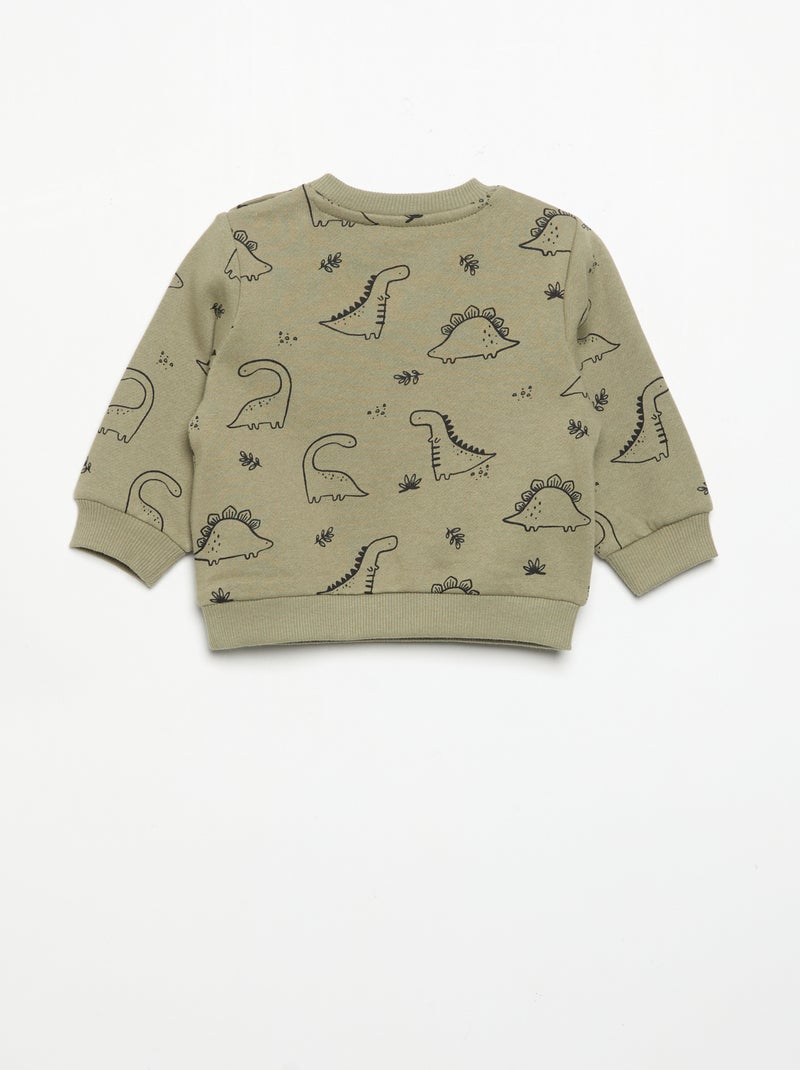 Conjunto de 2 peças  sweatshirt  + calças Caqui - Kiabi