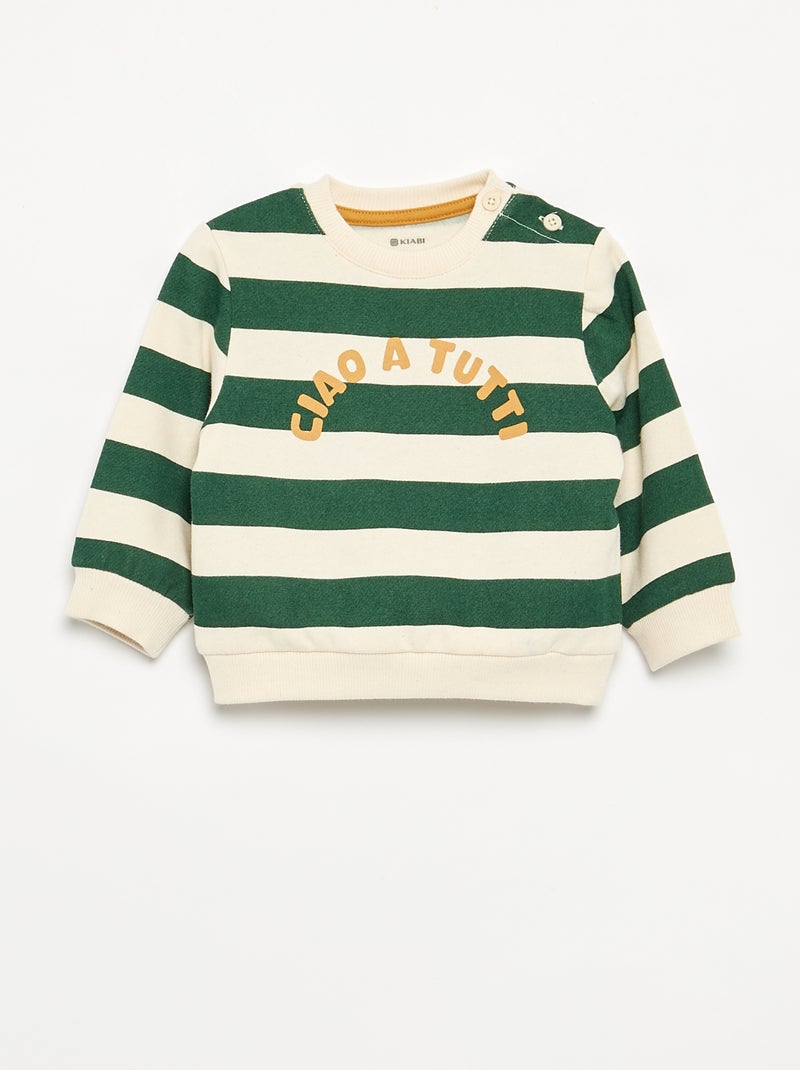 Conjunto de 2 peças  sweatshirt  + calças Verde - Kiabi