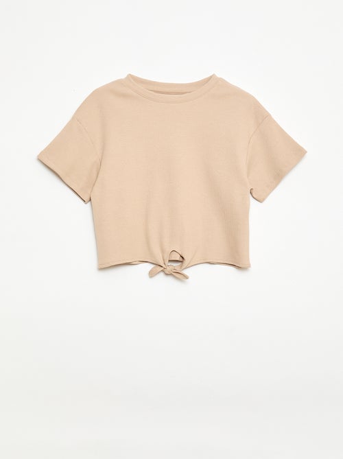 Conjunto de 2 peças: T-shirt + calças flare - Kiabi