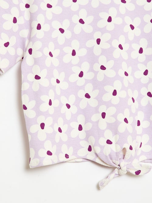 Conjunto de 2 peças: T-shirt + calças modelo flare - Kiabi