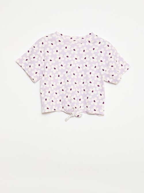 Conjunto de 2 peças: T-shirt + calças modelo flare - Kiabi