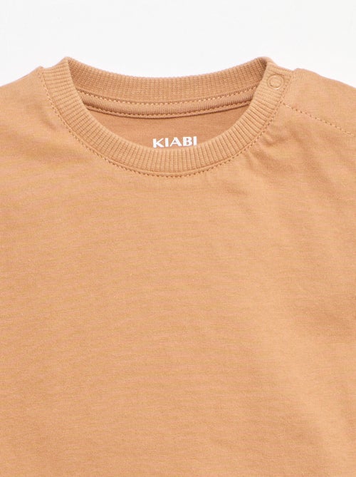 Conjunto de 2 peças: T-shirt + jardineiras - Kiabi
