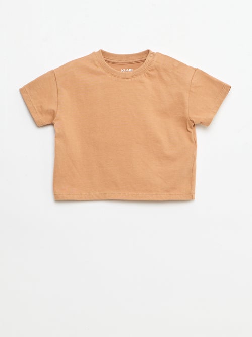 Conjunto de 2 peças: T-shirt + jardineiras - Kiabi