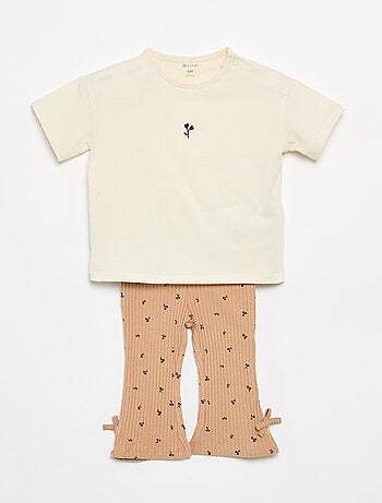 Conjunto de 2 peças T-shirt + legging