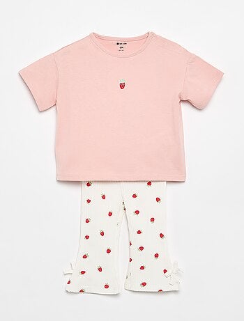 Conjunto de 2 peças T-shirt + legging