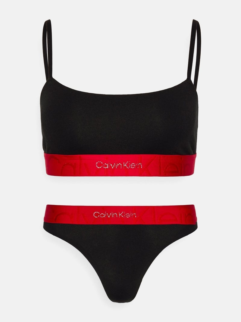 Conjunto de 2 peças (top e calças) - calvin klein Preto - Kiabi