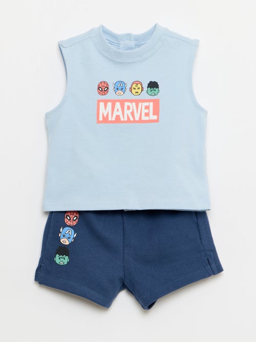 Conjunto de 2 peças top sem mangas + calções 'Marvel' - Kiabi