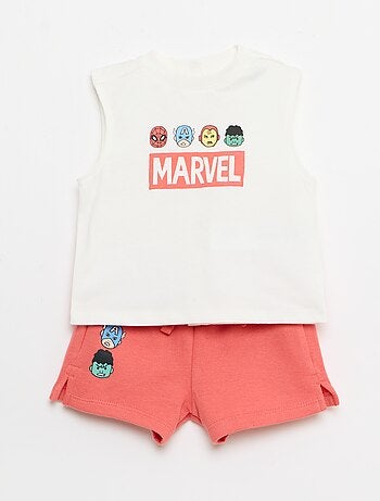 Conjunto de 2 peças top sem mangas + calções 'Marvel'