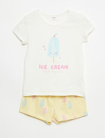 Pack de 2 conjuntos de pijama curto em jersey de algodão