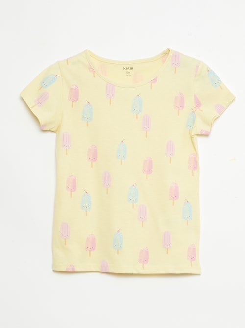 Conjunto de 2 pijamas curtos em jersey de algodão - Kiabi