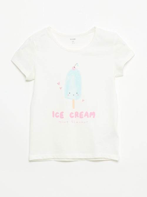 Conjunto de 2 pijamas curtos em jersey de algodão - Kiabi