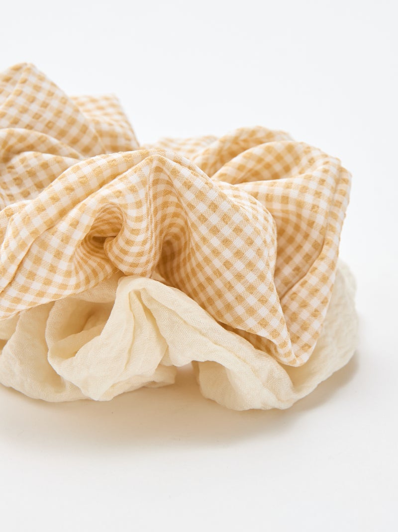 Conjunto de 2 Scrunchies Grandes Bege - Kiabi