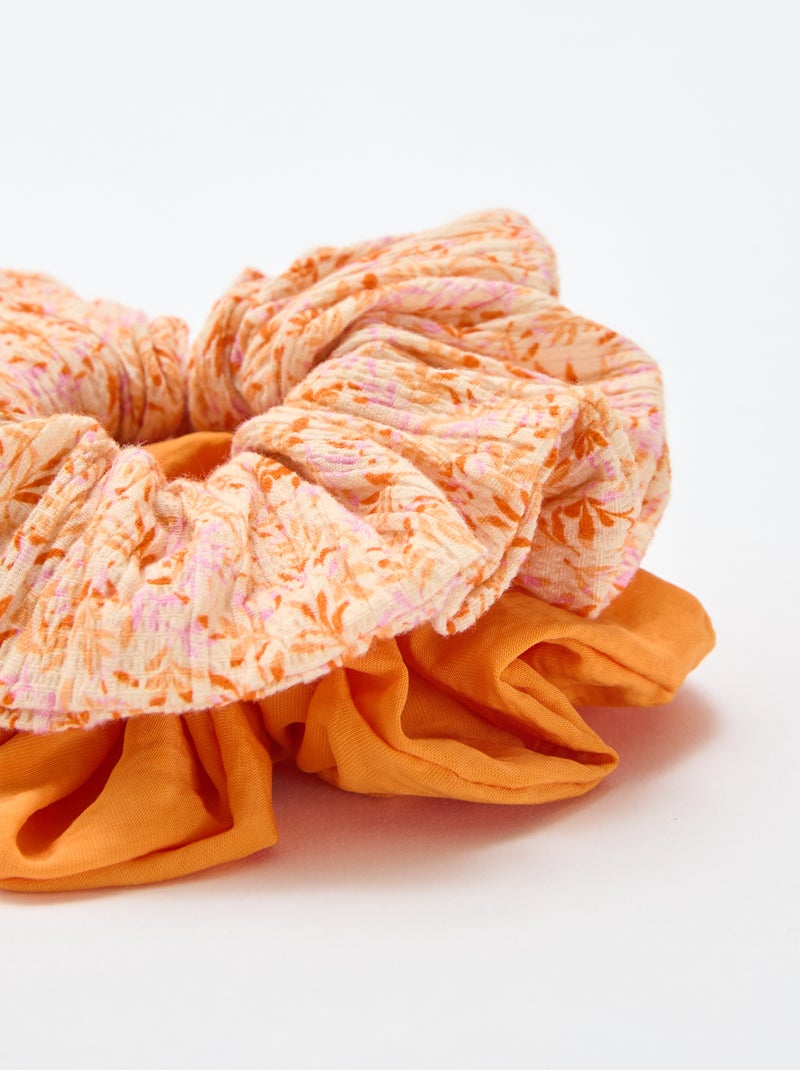 Conjunto de 2 Scrunchies Grandes Laranja - Kiabi