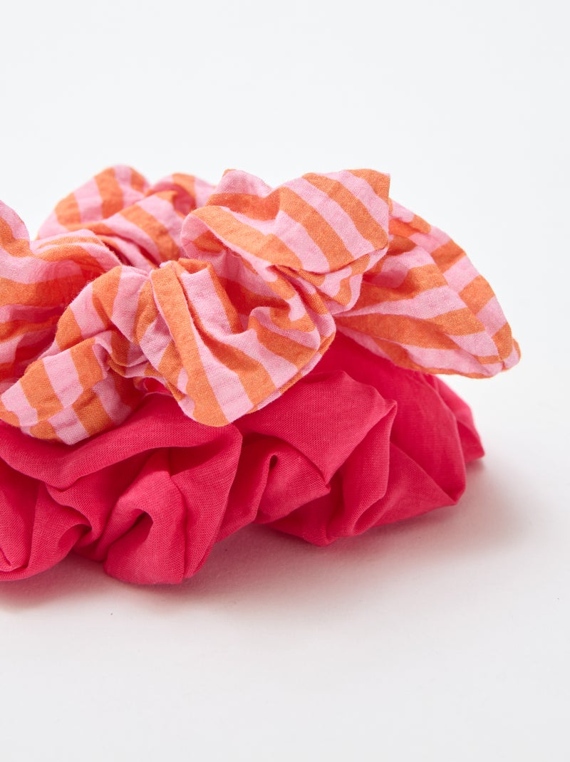 Conjunto de 2 Scrunchies Grandes Rosa - Kiabi