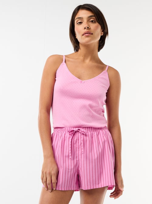 Conjunto de 2 shorts de popelina com cordão de algodão - Kiabi