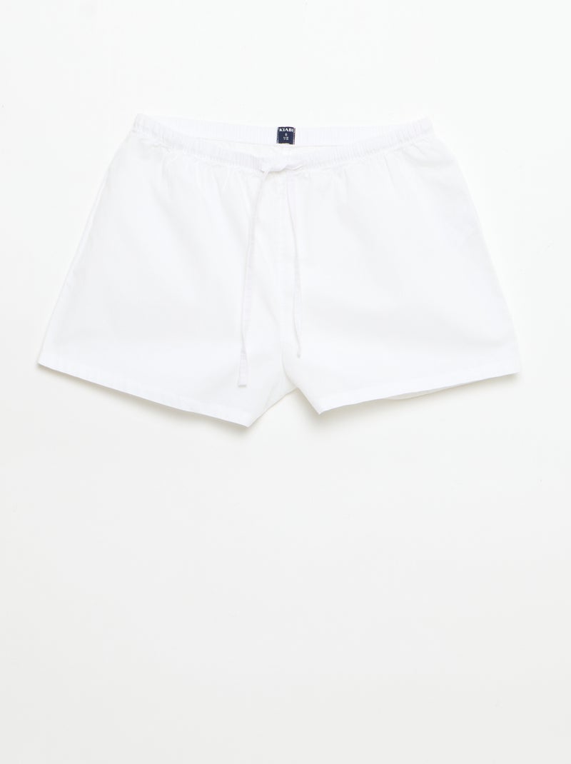 Conjunto de 2 shorts de popelina com cordão de algodão Verde - Kiabi