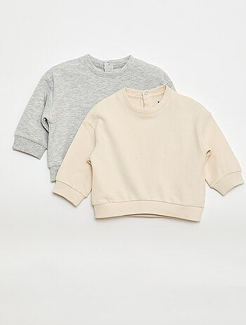 Conjunto de 2 sweatshirts em french terry
