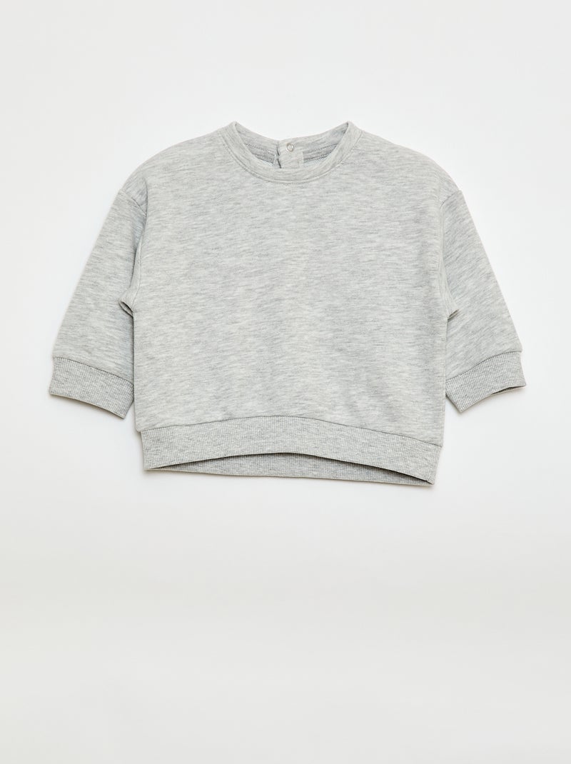 Conjunto de 2 sweatshirts em french terry Cinza - Kiabi