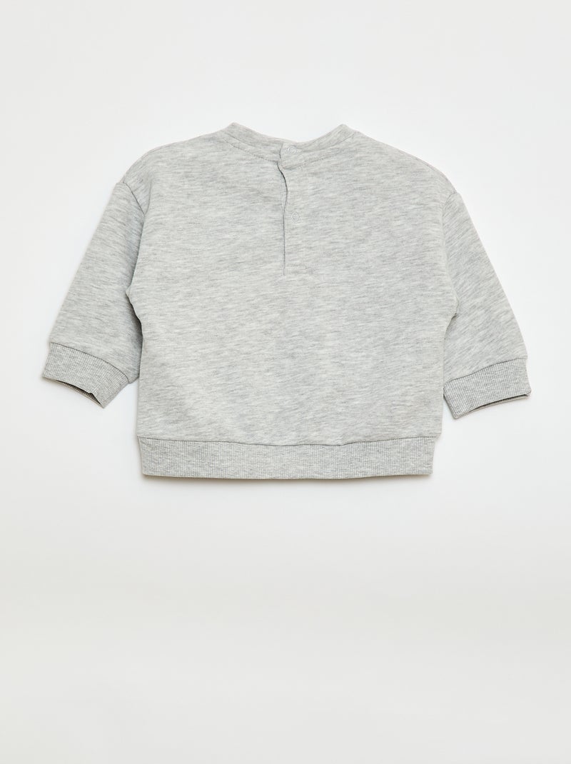 Conjunto de 2 sweatshirts em french terry Cinza - Kiabi