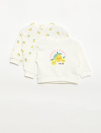 Conjunto de 2 sweatshirts em moletom leve (French Terry) - 2 peças