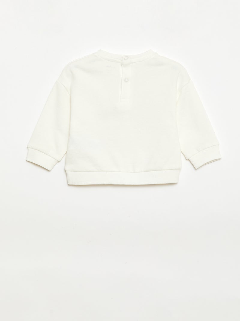 Conjunto de 2 sweatshirts em moletom leve (French Terry) - 2 peças Branco - Kiabi