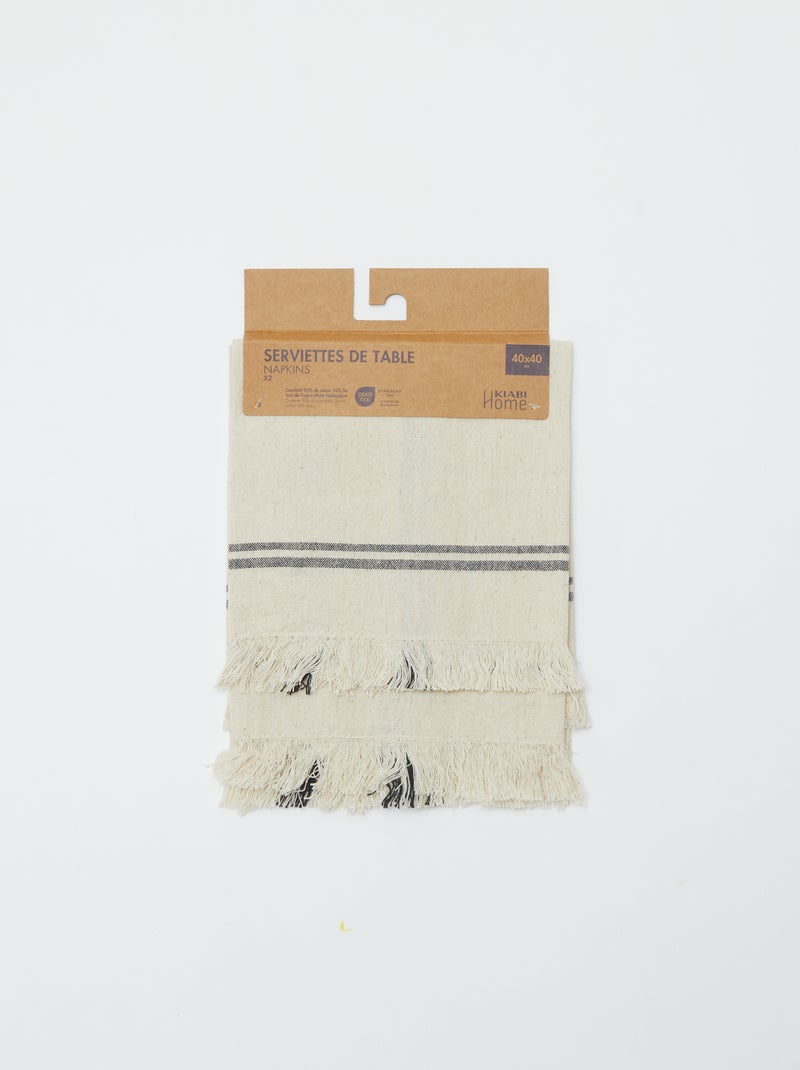 Conjunto de 2 toalhas - Kiabi Home BEGE - Kiabi