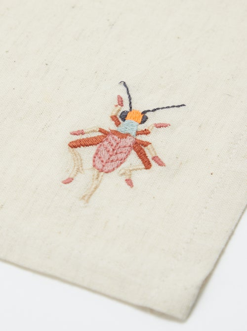 Conjunto de 2 toalhas bordadas (40x40 cm) - Kiabi Home - Kiabi