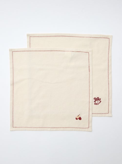 Conjunto de 2 toalhas de algodão - Kiabi