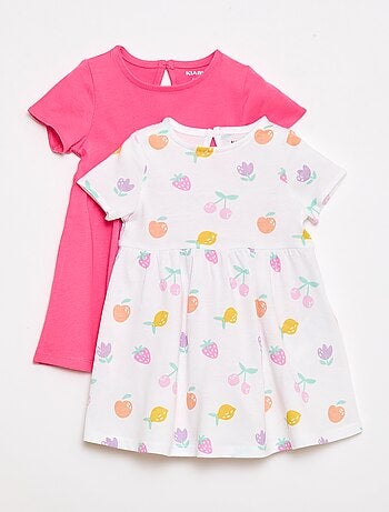 Conjunto de 2 vestidos de manga curta