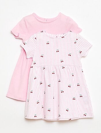Conjunto de 2 vestidos de manga curta
