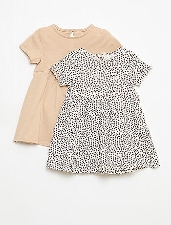 Conjunto de 2 vestidos de manga curta