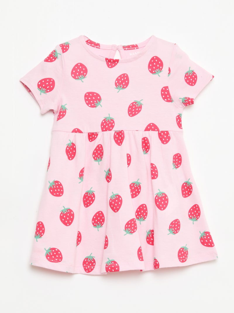 Conjunto de 2 vestidos de manga curta Rosa - Kiabi