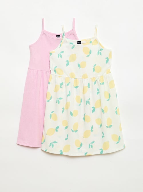 Conjunto de 2 vestidos em malha crepe - Kiabi