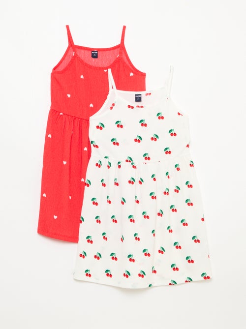 Conjunto de 2 vestidos em malha crepe - Kiabi