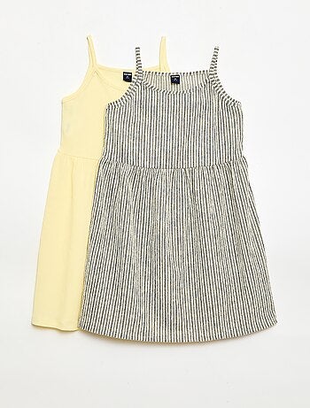 Conjunto de 2 vestidos em malha crepe