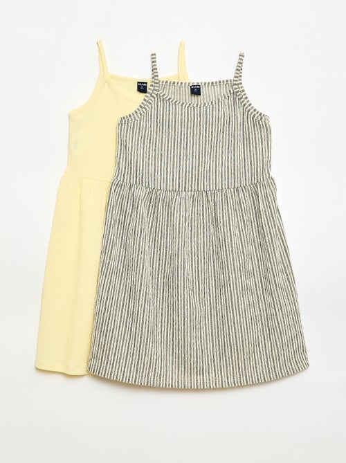 Conjunto de 2 vestidos em malha crepe - Kiabi