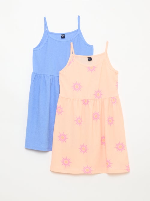 Conjunto de 2 vestidos em malha crepe - Kiabi