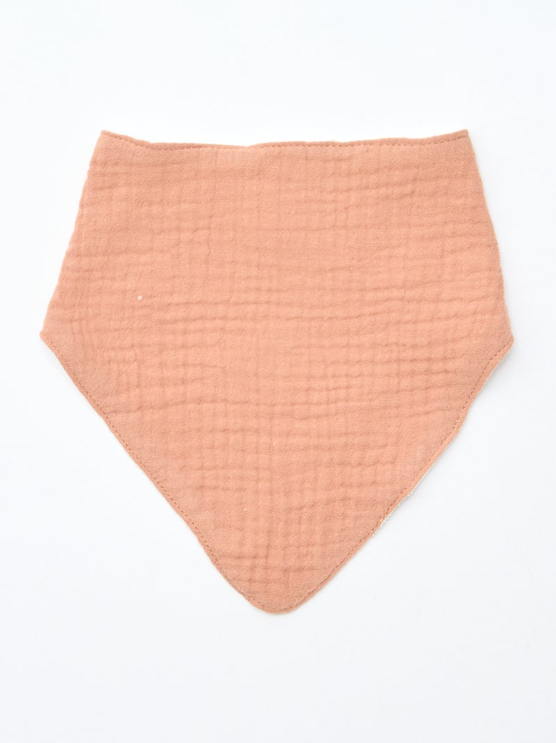 Conjunto de 3 babetes de recém-nascido em algodão Rosa - Kiabi