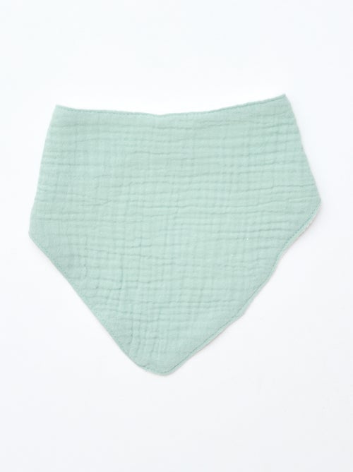 Conjunto de 3 babetes para recém-nascido em algodão - Kiabi Conjunto de 3 babetes para recém-nascido em algodão - Kiabi