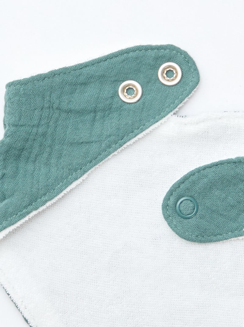 Conjunto de 3 babetes para recém-nascido em algodão Bege - Kiabi