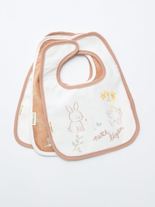 Conjunto de 3 babetes 'Petit Béguin' - Kiabi