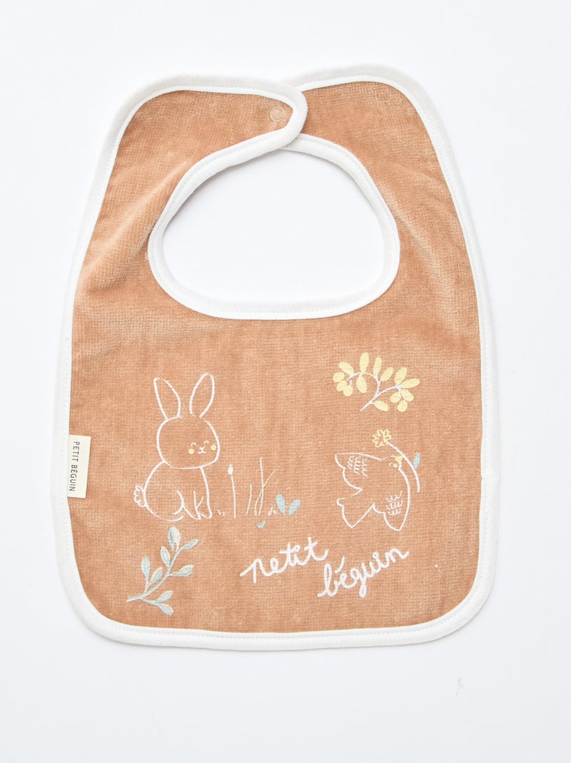 Conjunto de 3 babetes 'Petit Béguin' Branco - Kiabi