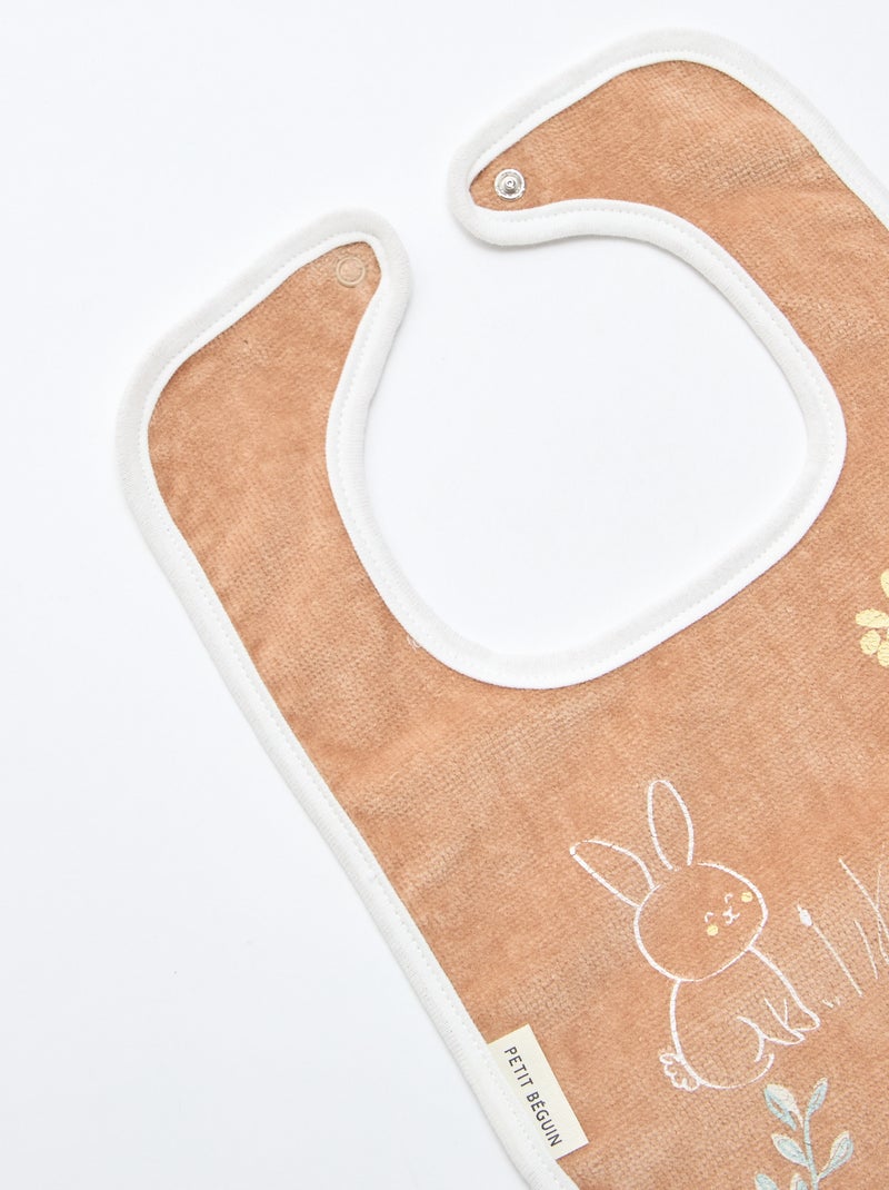 Conjunto de 3 babetes 'Petit Béguin' Branco - Kiabi
