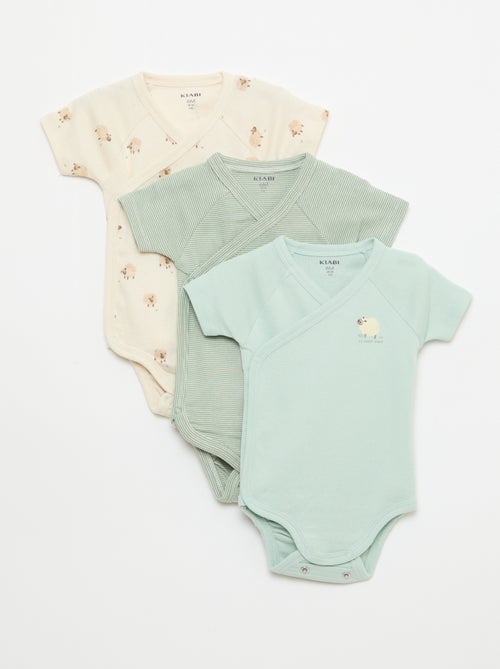 Conjunto de 3 bodies de manga curta - Kiabi