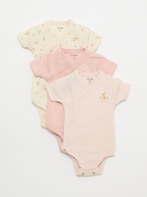 Conjunto de 3 bodies de manga curta - Kiabi