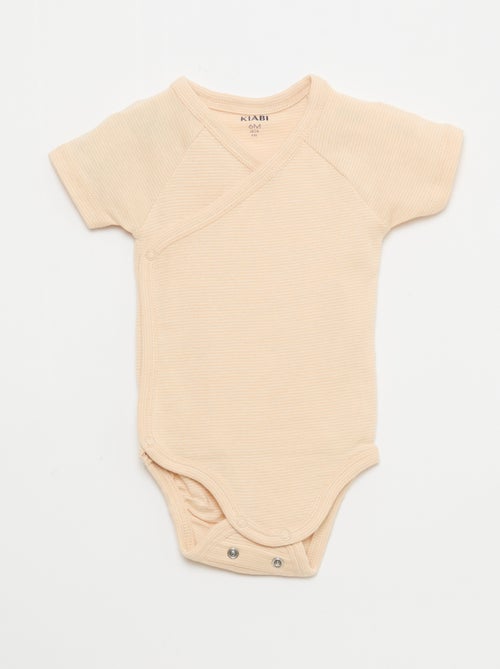 Conjunto de 3 bodies evolutivos de manga curta - Kiabi