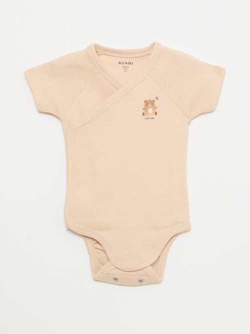 Conjunto de 3 bodies evolutivos de manga curta - Kiabi