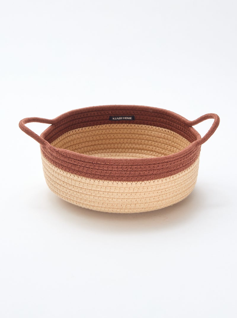 Conjunto de 3 cestos com corda Castanho - Kiabi