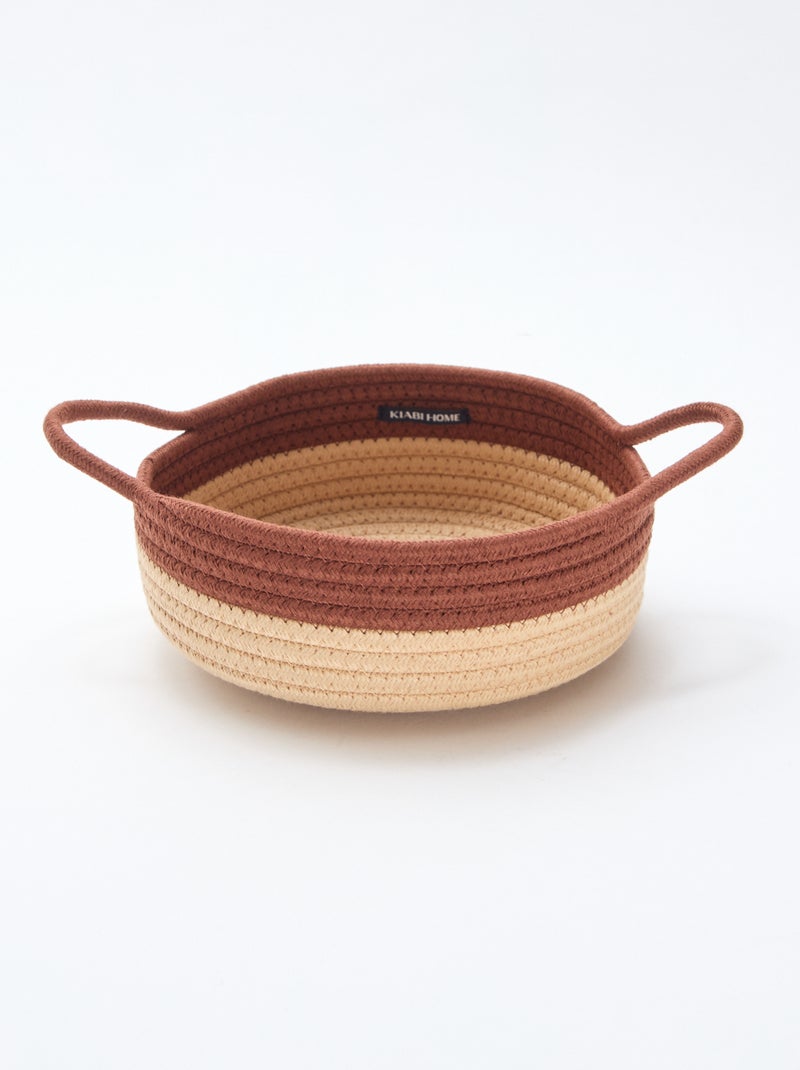 Conjunto de 3 cestos com corda Castanho - Kiabi